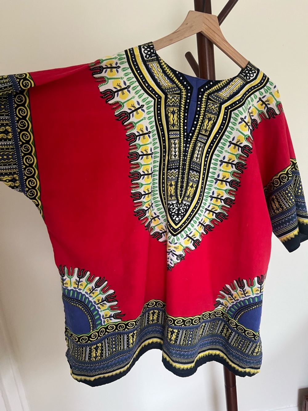 Red Printed Women's Swim Coverup Tunic